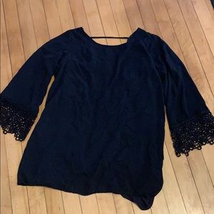 Black dress with bell sleeves